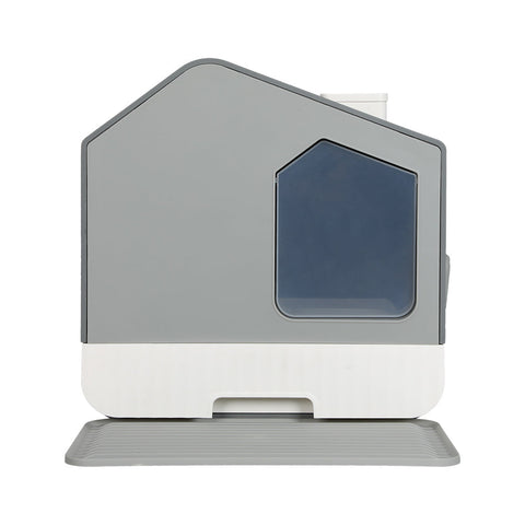 Pawz Fully Enclosed Cat Litter Box Mat Grey Litter Trays