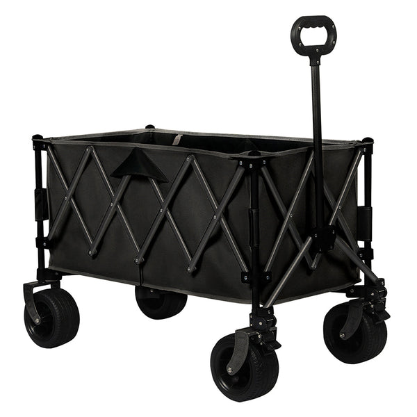 Lambu Folding Wagon Cart Black Wheelbarrows Carts Wagons