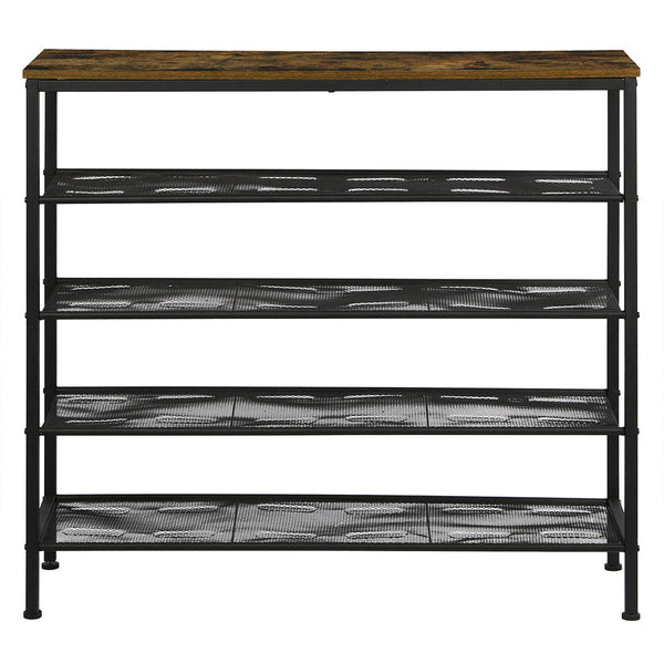 Levede 5 Tier Shoe Rack Storage Cabinet 100Cm Wide Organizer For Entryway Closet Shoe Racks