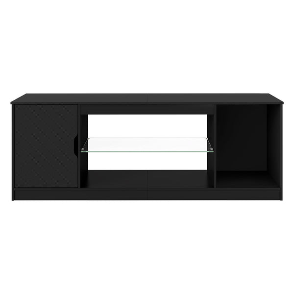 Levede Tv Stand Storage With Led 140Cm Black Tv Stands & Mounts