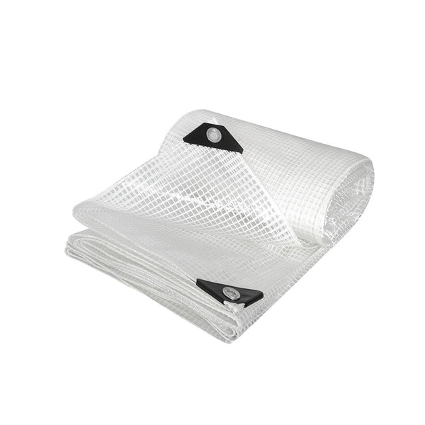 Manan Tarp Tarpaulin 200Gsm Camping 6.1M X 7.3M Clear Tarps