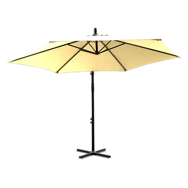 Mountview 3M Outdoor Umbrella Cantilever Beige Without Base Patio Umbrellas
