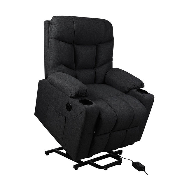 Levede Recliner Chair Electric Lift Black Electric Massage Chairs