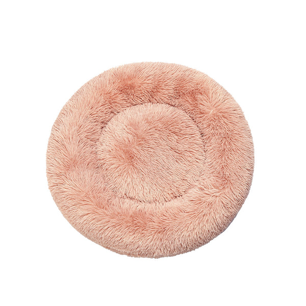Pawz Medium Pink Donut Calming Pet Bed For Cats And Dogs Pet Beds