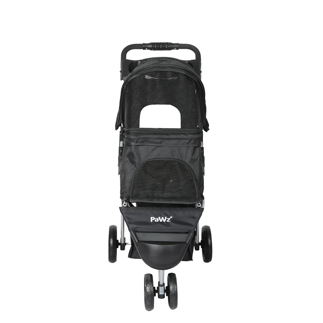 Pawz Large Pet Stroller Dog Cat Carrier Black Dog Strollers