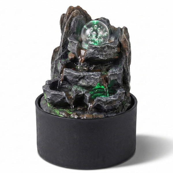 Spector Tabletop Water Fountain With Led Light & 3 Flow Levels Fountains