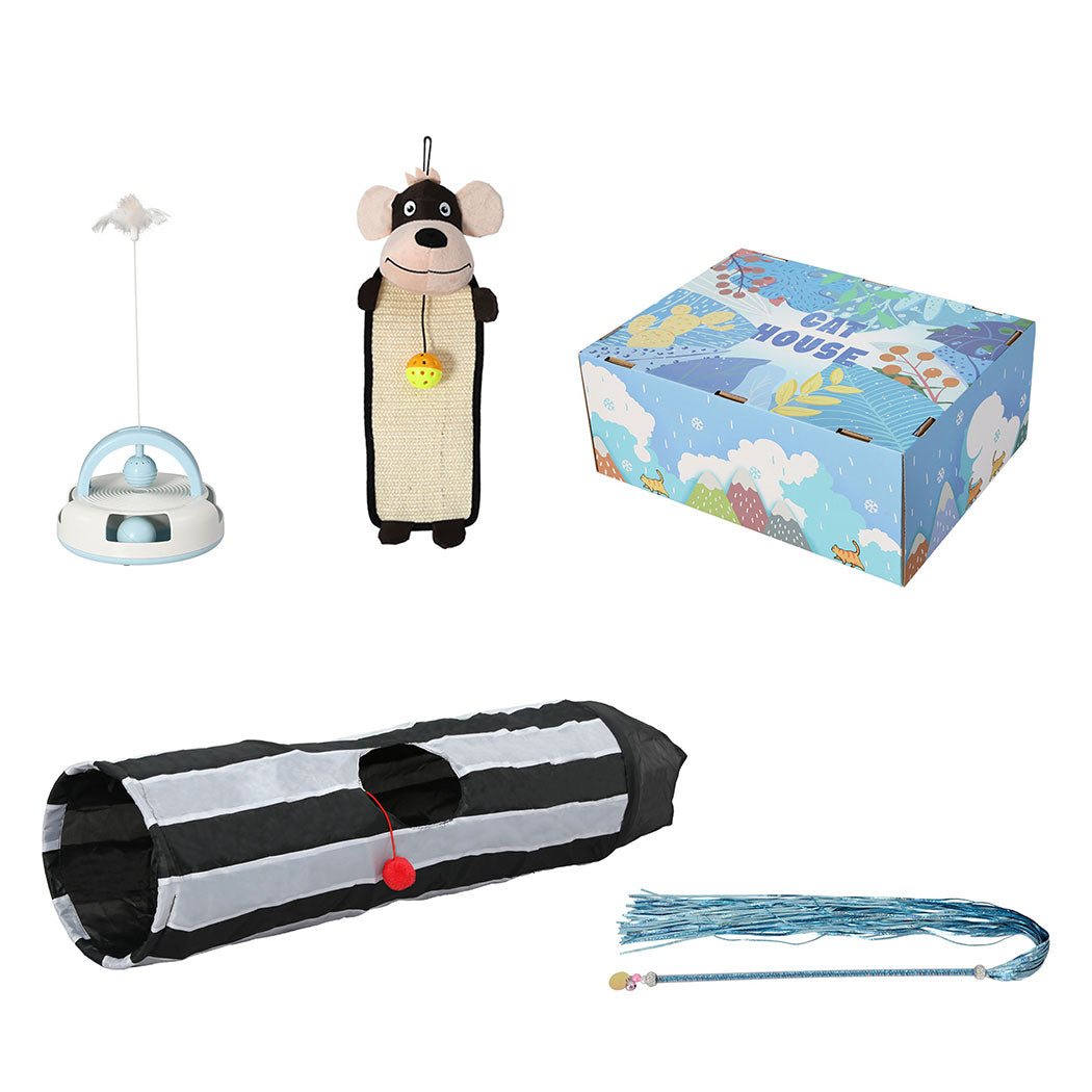 Pawz Interactive Pet Toy Set Cat Tunnel Furniture & Scratchers