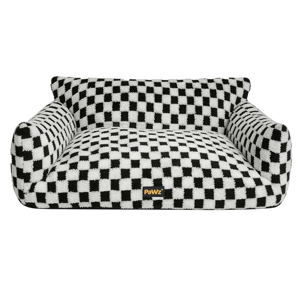 Pawz Pet Bed Plush Checkered Dog Washable Cat Pet Beds