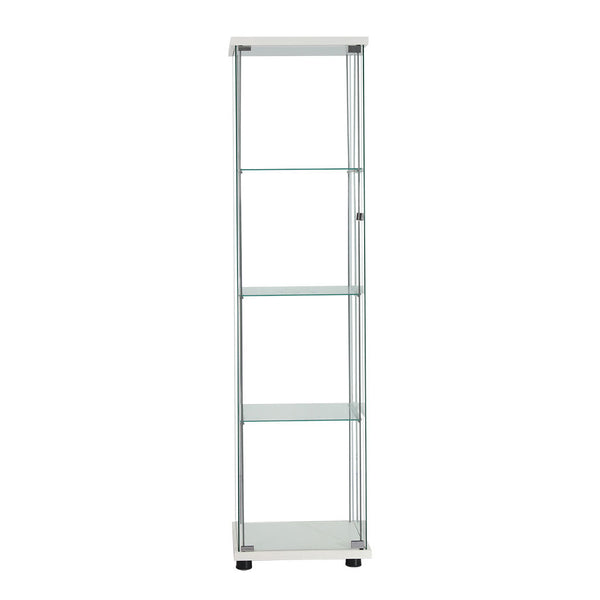 Stacked Display Cabinet Tempered Glass White Cabinets & Cupboards