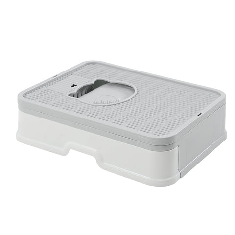 Pawz Foldable Cat Litter Box Tray Enclosed Grey Space Saving And Easy Clean Solution For Cats Litter Trays