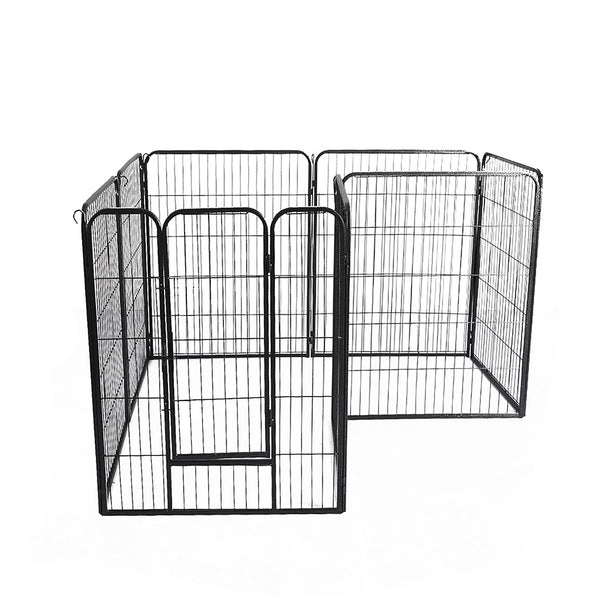 Pawz 8 Panel Pet Dog Playpen Puppy Exercise Black 2.5Kg Mackerel & Lamb Fences & Pens