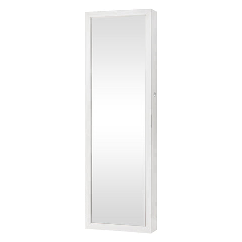 Veile Studios Levede 37Cm X 10Cm 120Cm Mirror Jewellery Cabinet Led White Jewellery Holders & Organisers