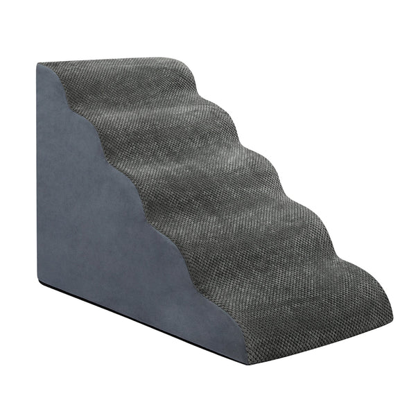 Pawz 5 Steps Pet Stairs Dog Ramp High Density Foam Grey Pet Transport