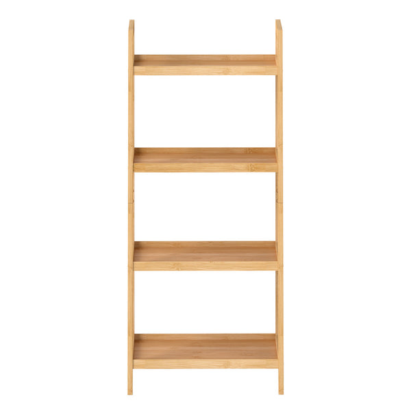 Levede Bamboo Ladder Bookcase 4 Shelf Books Plant Storage Rack Organiser Bookshelves