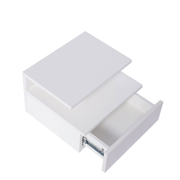 Levede 2X Side White Bedside Tables
