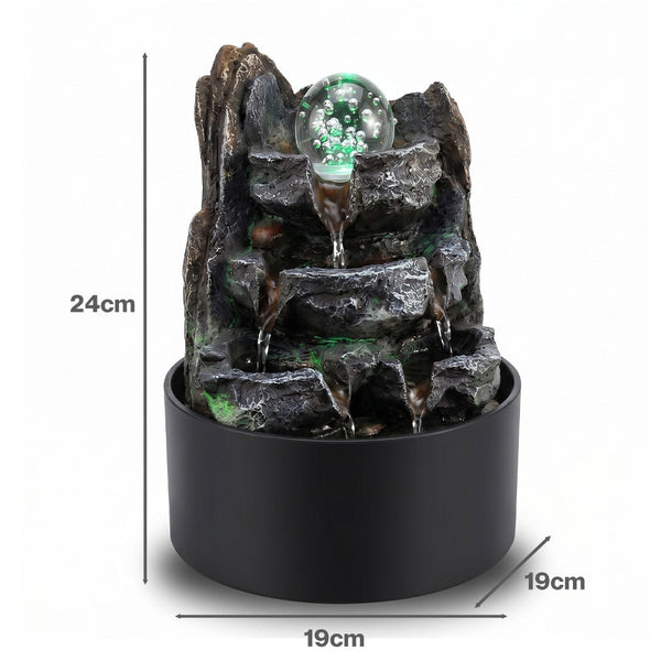 Spector Tabletop Water Fountain With Led Light & 3 Flow Levels Fountains
