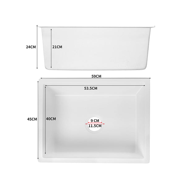 Granite Kitchen Sink Laundry Stone Sinks White Bathroom Sinks