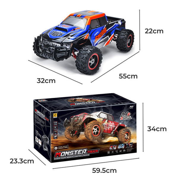 Centra Rc Car 1:8 4Wd Off Road Racing Blue Rc Model Vehicles