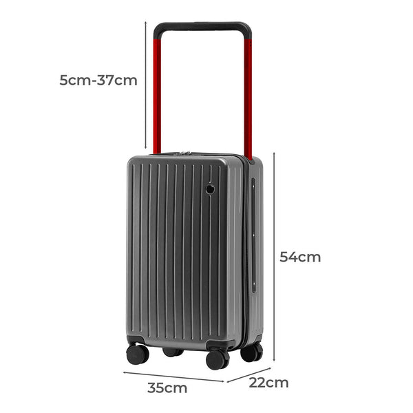 Slimbridge 20" Luggage Wide Handle Tsa Lock Grey Suitcases