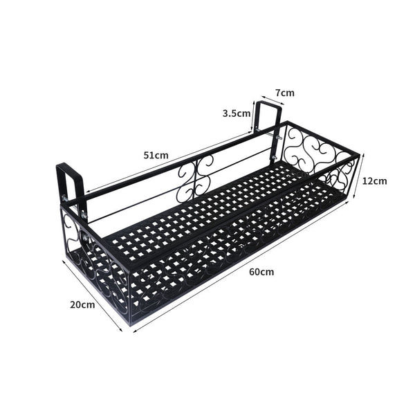 Levede Plant Stand Outdoor Indoor Home Black Rectangle Plant Stands