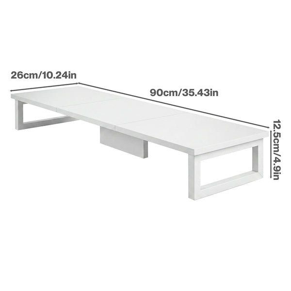 Levede Dual Monitor Stand Riser Desk Laptop Computer Organizer Shelf 90Cm Monitor Mounts & Stands