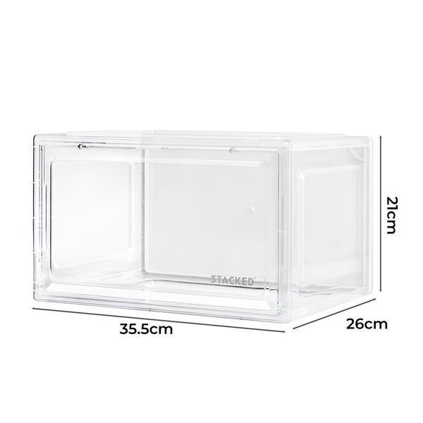 Stacked Shoe Box Acrylic Sneaker Display 1Pc Clear Shoe Organisers