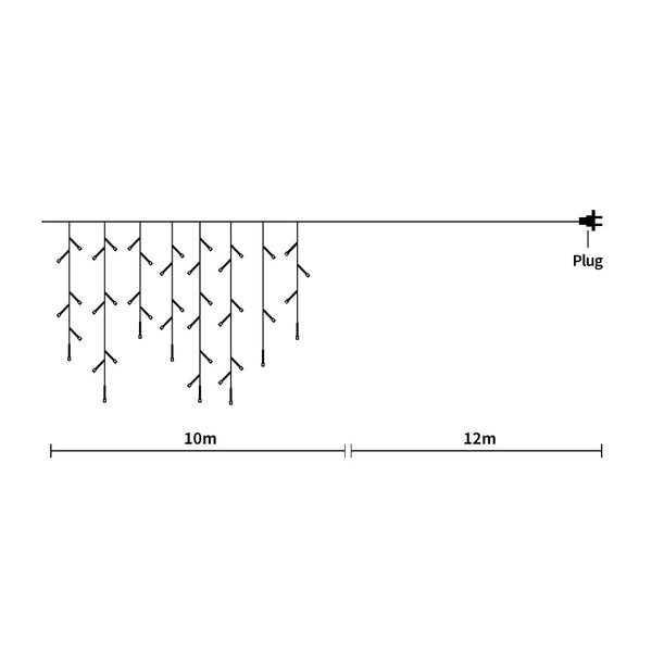 500 Led Curtain Fairy Cool White Bright Decorative Lighting String Lights