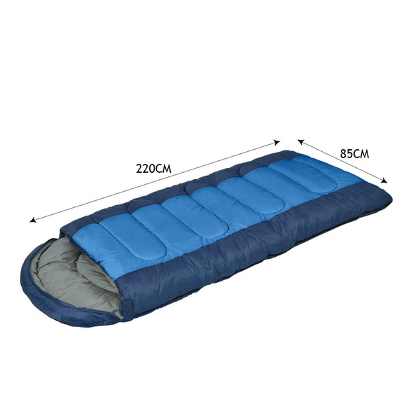 Mountview Sleeping Bag Outdoor Camping Blue Sleeping Bags