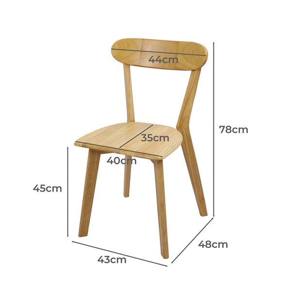 Levede 4X Wooden Kitchen Dining Chairs