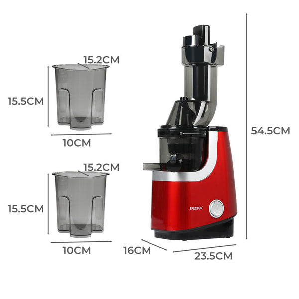 Spector Cold Press Slow Juicer Whole Red Juicers