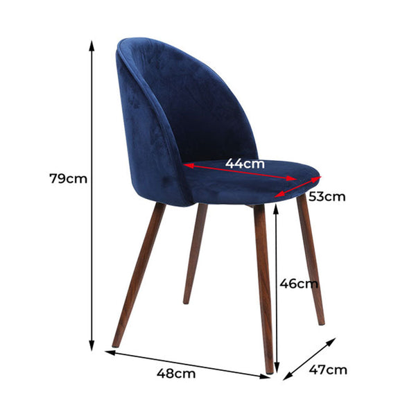 Levede 8X Seat French Navy Dining Chairs