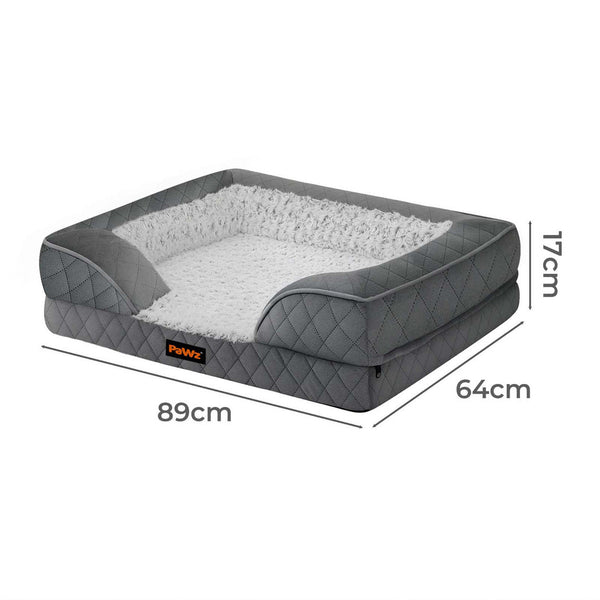 Pawz Orthopedic Memory Foam Pet Bed Dog Washable Mat Pet Beds