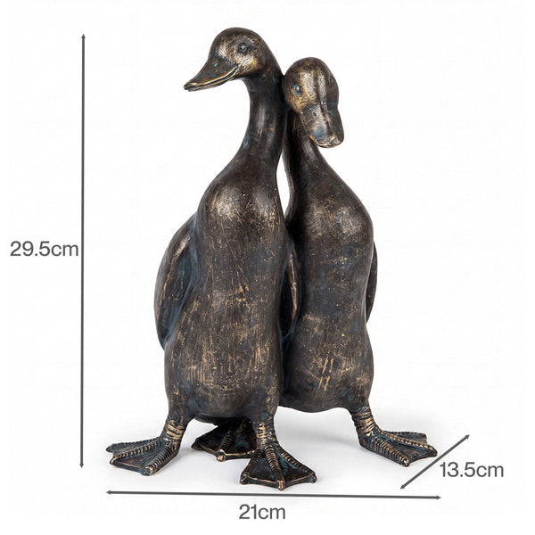 Levede Duck Garden Ornament Resin Statue Antique Bronze Finish Ornaments & Statues