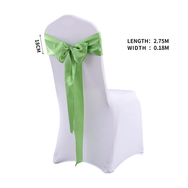 20 Green Fabric Chair Sashes Covers Grass Chair Covers