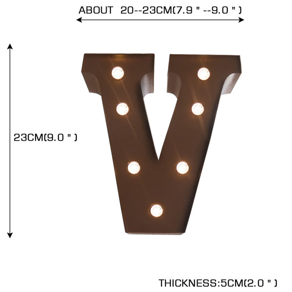 Led Metal Letter Lights Free Standing Decorative Alphabet Lighting Party Decorations