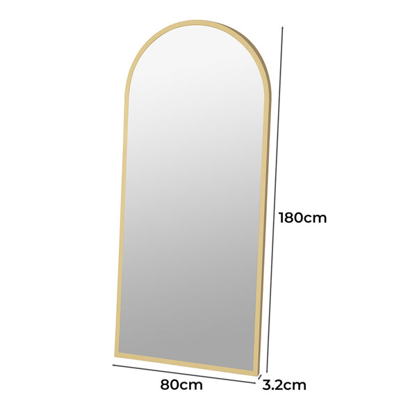 Yezi Floor Mirror Full Length 1.8M Gold Mirrors