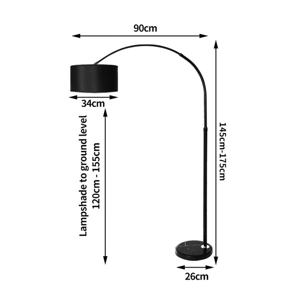 Emitto Modern Led Floor Lamp Reading Black Floor Lamps