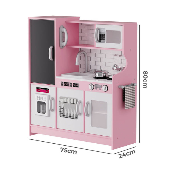 Bopeep Kids Kitchen Set Wooden Pretend Play Cooking Toy Pretend Kitchens