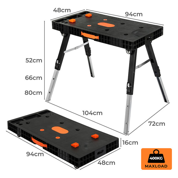Traderight 5 In 1 Work Table Foldable Workbench 400Kg Work Benches