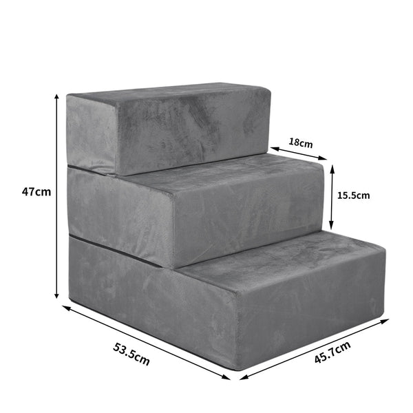 Pawz Pet Stairs 3 Steps Portable Adjustable Medium Pet Transport