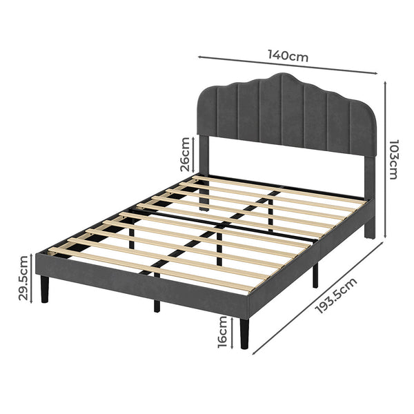 Levede Bed Frame Upholstered Platform Mattress Base Double Double Bed Frames