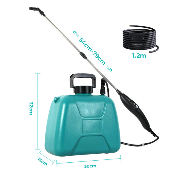 Traderight 8L Electric With Sprayer 3 Mist Nozzles Farm Garden Sprayers