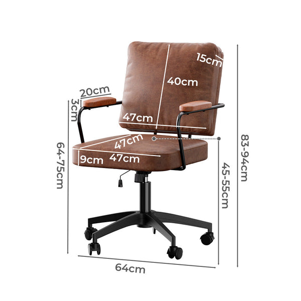 Levede Office Arm Chair Leather Executive Chairs Office Chairs