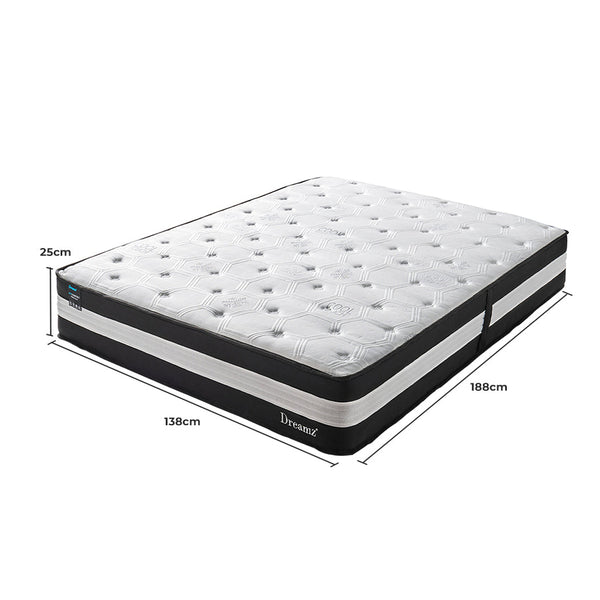 Dreamz Double Cooling Mattress 5 Zone 25Cm Mattresses