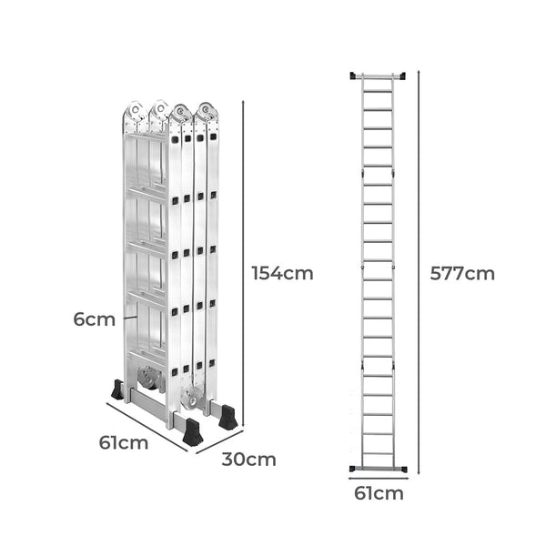Traderight Multi Purpose Ladder Aluminium Ladders