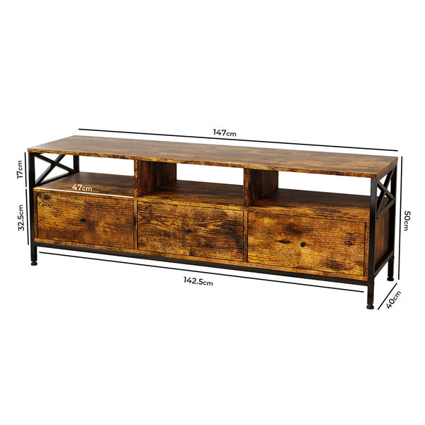 Levede Tv Stand Cabinet Entertainment Unit 147Cm Tv Stands & Mounts