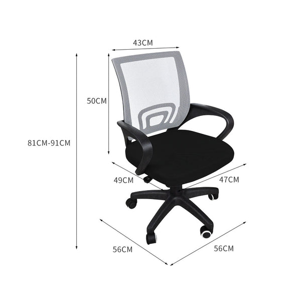 Levede Office Chair Gaming Computer Grey Office Chairs