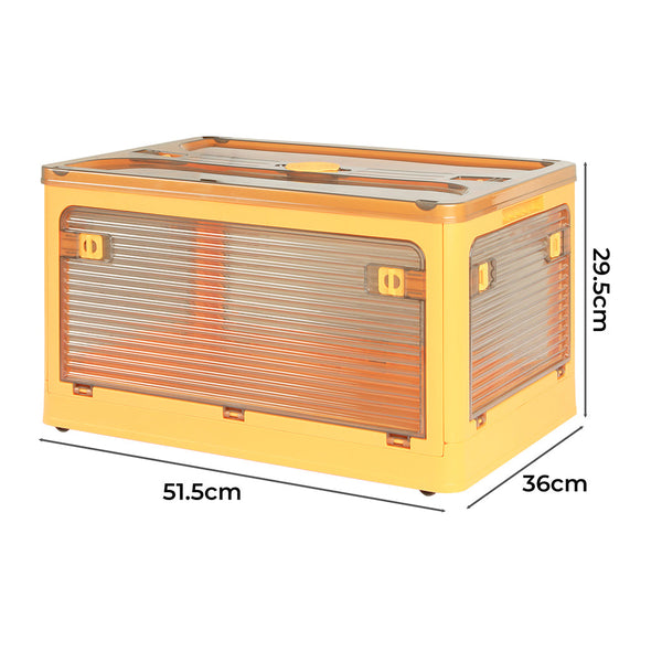 Storage Organiser Large Box Stackable Orange Medium Storage Boxes