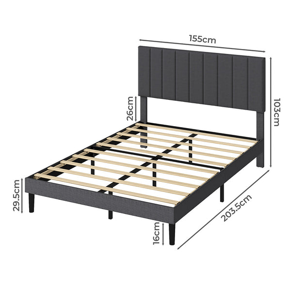 Levede Bed Frame Upholstered Platform Mattress Base Queen Queen Bed Frames