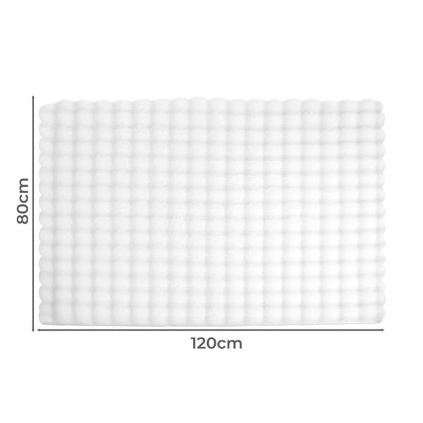 Marlow Floor Rug Carpet Fluffy Faux Rabbit Fur 80X120cm Rugs